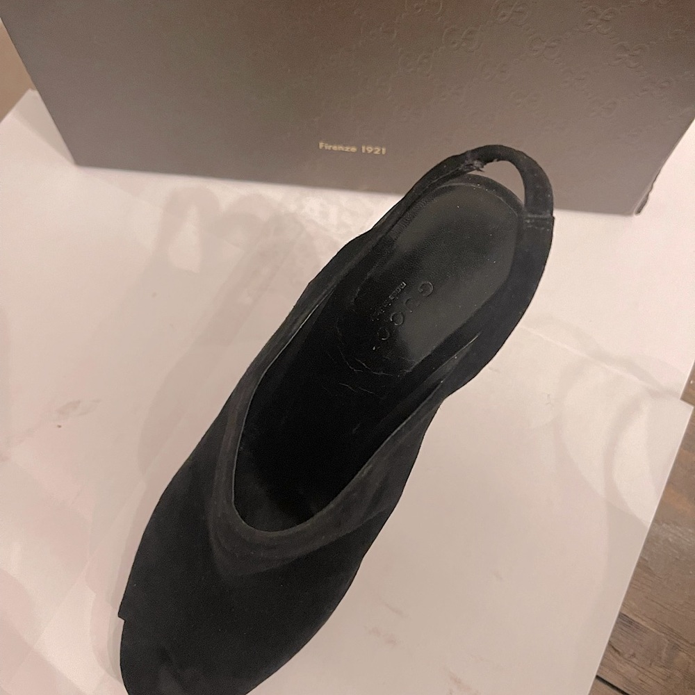 GUCCI Black sling back booties size 40 * 100% Authentic*